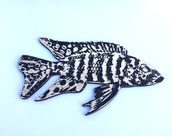 African Cichlid Fish OB Peacock Magnet