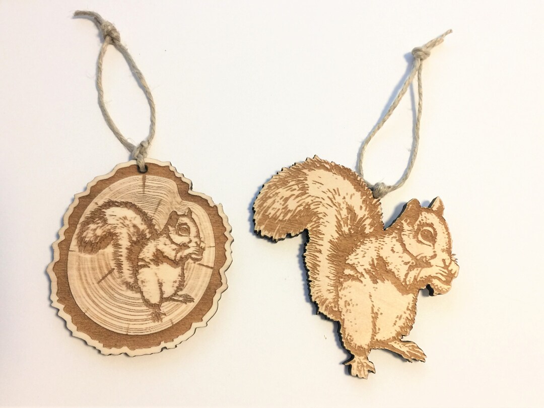 Squirrel Doodle Laser Engraved Wooden Bookmark -  Denmark