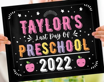 EDITABLE School Chalkboard Sign - First Day of School Chalkboard - Last Day of School Chalkboard - Chalkboard Photo Prop - Back to School