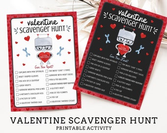 Valentine Scavenger Hunt, Valentine's Day Game, Valentine's Day Scavenger Hunt Activity, Valentine Birthday Party - INSTANT DOWNLOAD