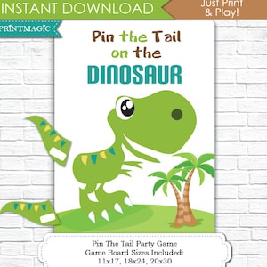 Jogo Pin The Tail On The Dinossauro