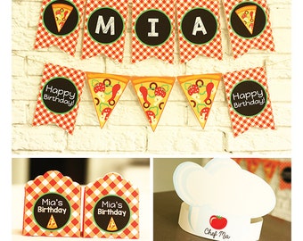 Pizza Birthday Party Invitations & Decorations - Pizza Party Invitation - Pizza Birthday - Download and Personalize at home in Adobe Reader