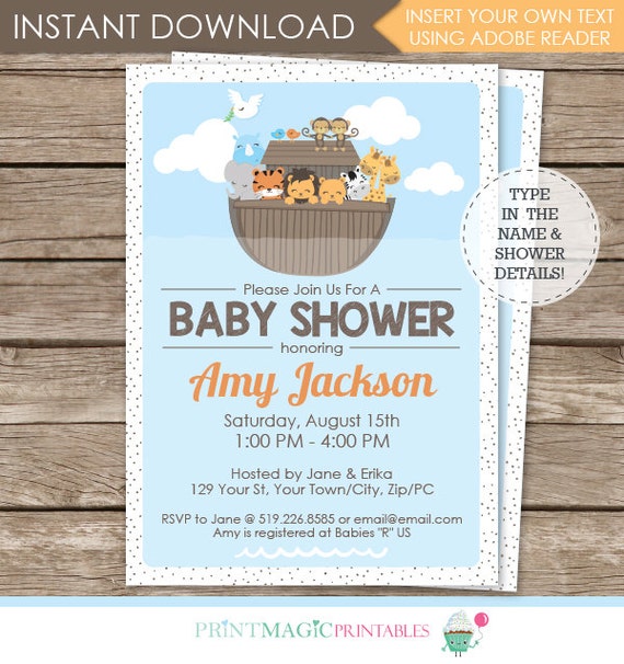 etsy noah's ark baby shower