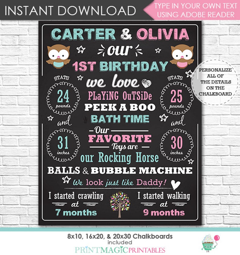 1st birthday present for twins boy and girl