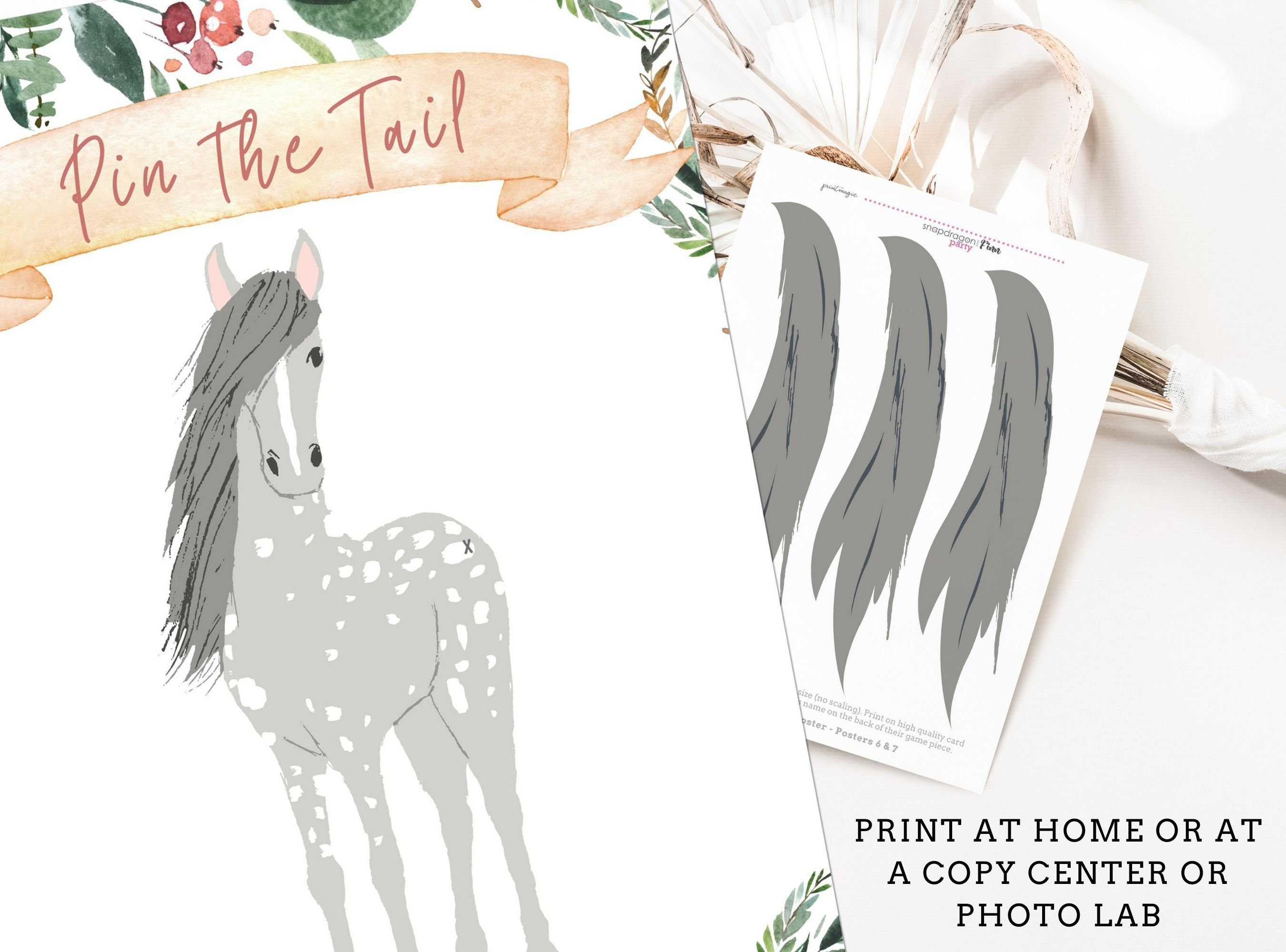Pin the Tail on the Horse Printable Party Game 4 Poster Etsy Australia