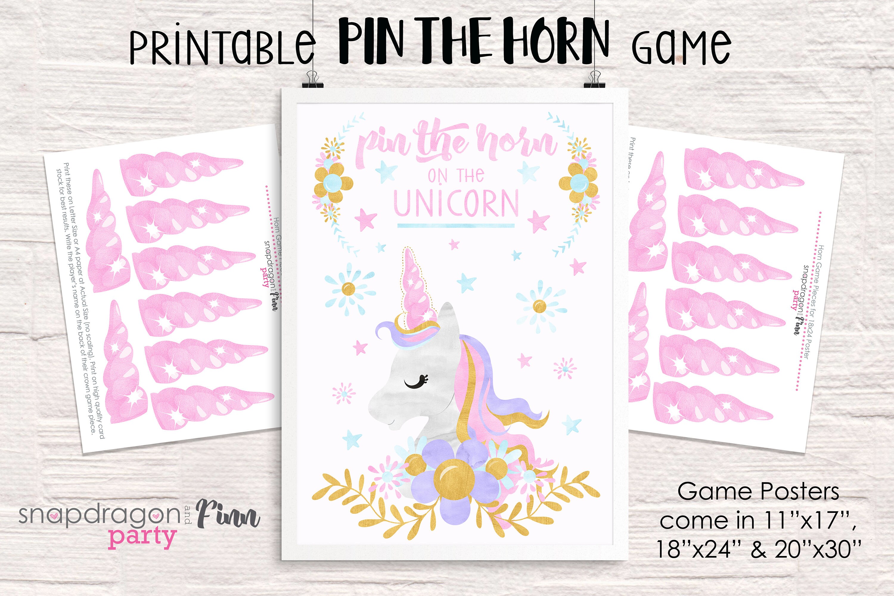 Unicorn Party Game Package 3 Activities for your Unicorn | Etsy