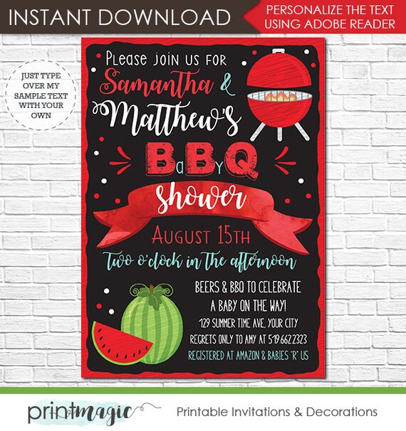 bbq baby shower invitation baby q baby shower invitation etsy bbq baby shower invitations