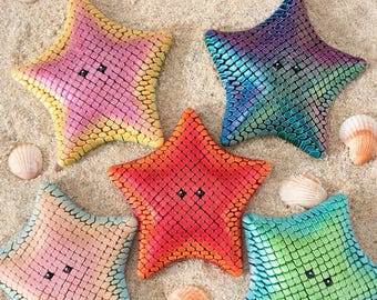 3D Printed Flexible Starfish Fidget Toy, Sensory Desk Toy, Anxiety Relief