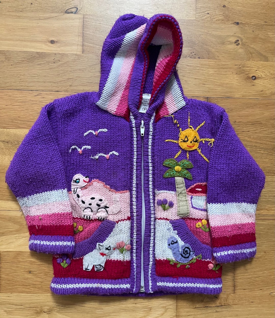 Peruaanse Alpaca Fleece gevoerde Hoody Jas - Vest