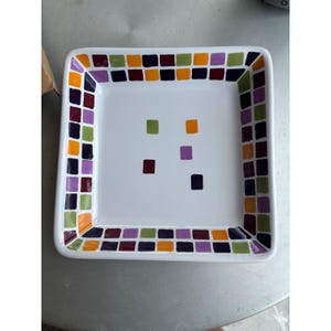 Mosaico Pampered Chef Simple Additions Tiles Plato Cuadrado Pequeño #2024
