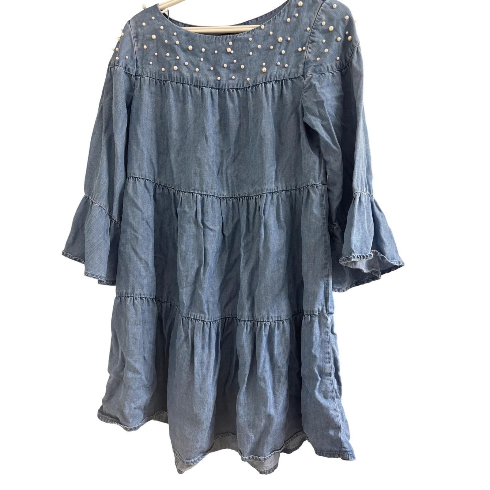 Tiered Denim Dress - Etsy