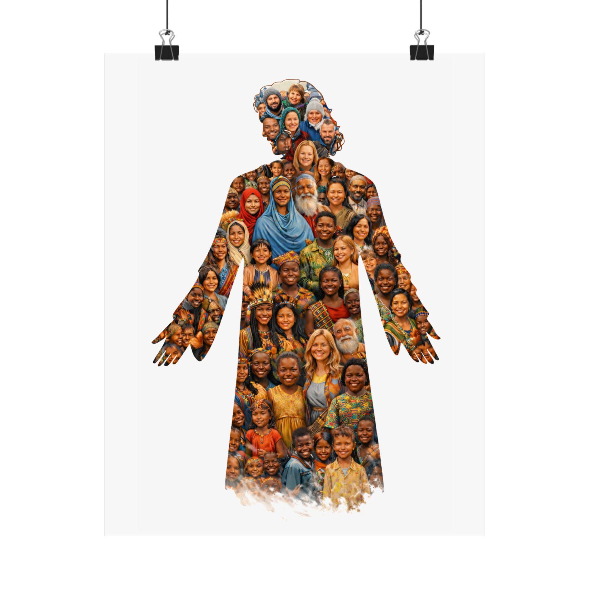 Global Unity Jesus Poster, Christian Wall Art - Etsy