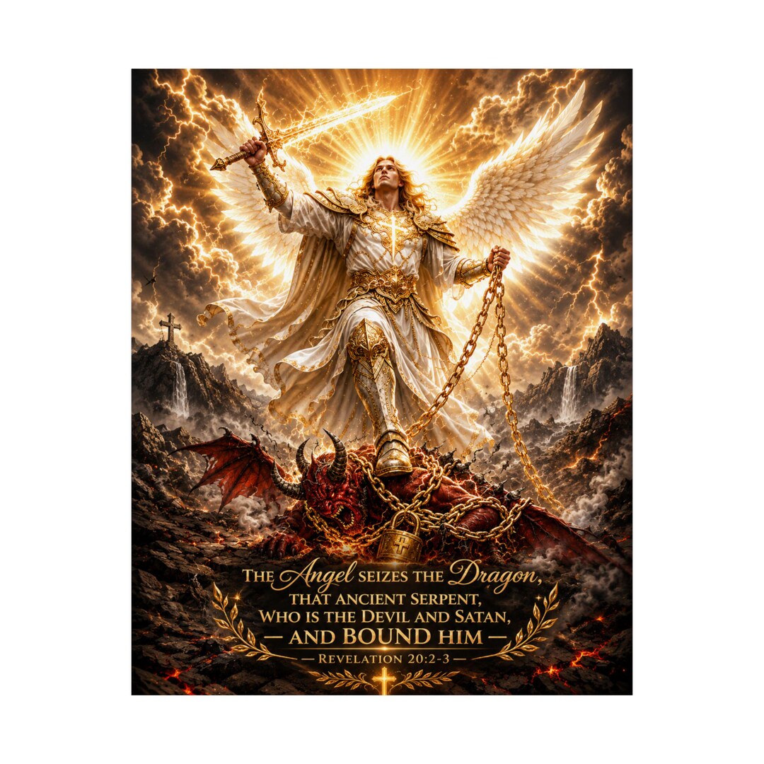 Saint Michael Archangel Poster | Matte Vertical Religious Wall Art ...