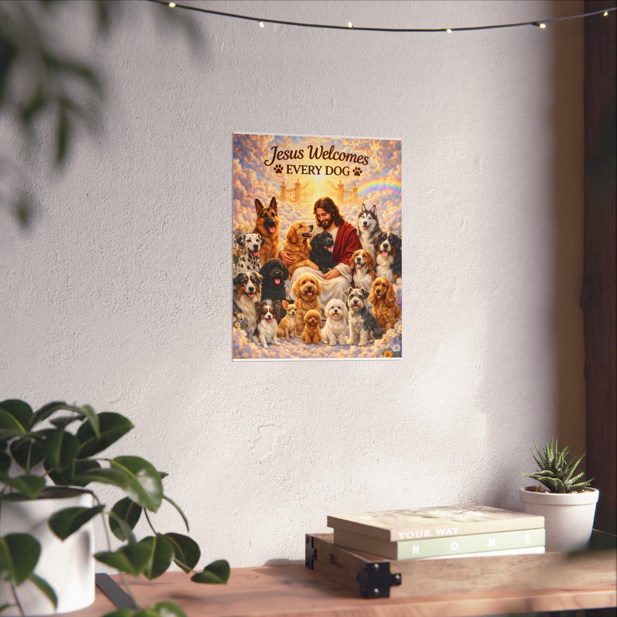 Jesus Welcomes Every Dog Poster | Christian Faith Wall Art (print) - Etsy