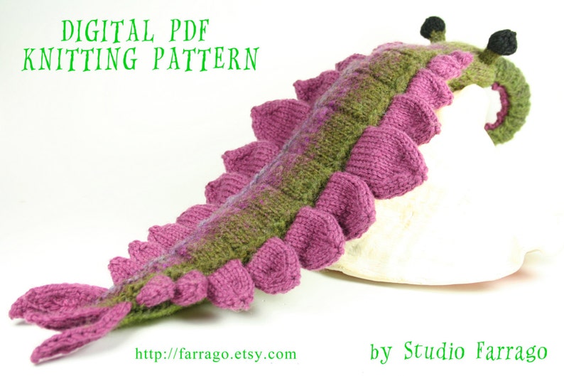 Anomalocaris Knit Toy Pattern, Prehistoric Primordial Beast Softie, Knit Amigurumi Pattern PDF Instant Digital Download image 4