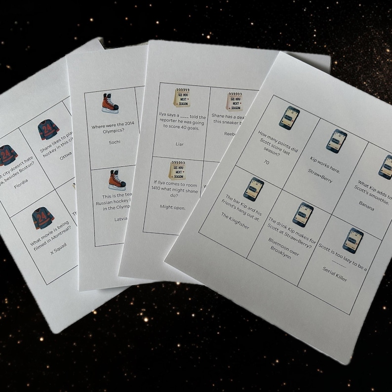 Heated Rivalry Trivia Questions Pdf Heated Rivalry Bingo Trivia Game - Etsy
