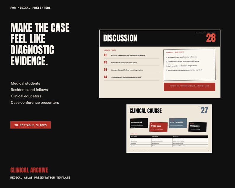 Medical Case Study Powerpoint Template, Clinical Brutalist Presentation ...