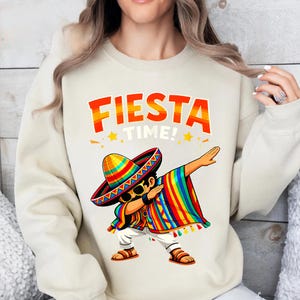 Fiesta Time PNG, Dabbing Boy With Sombrero & Poncho Design, Cinco De ...