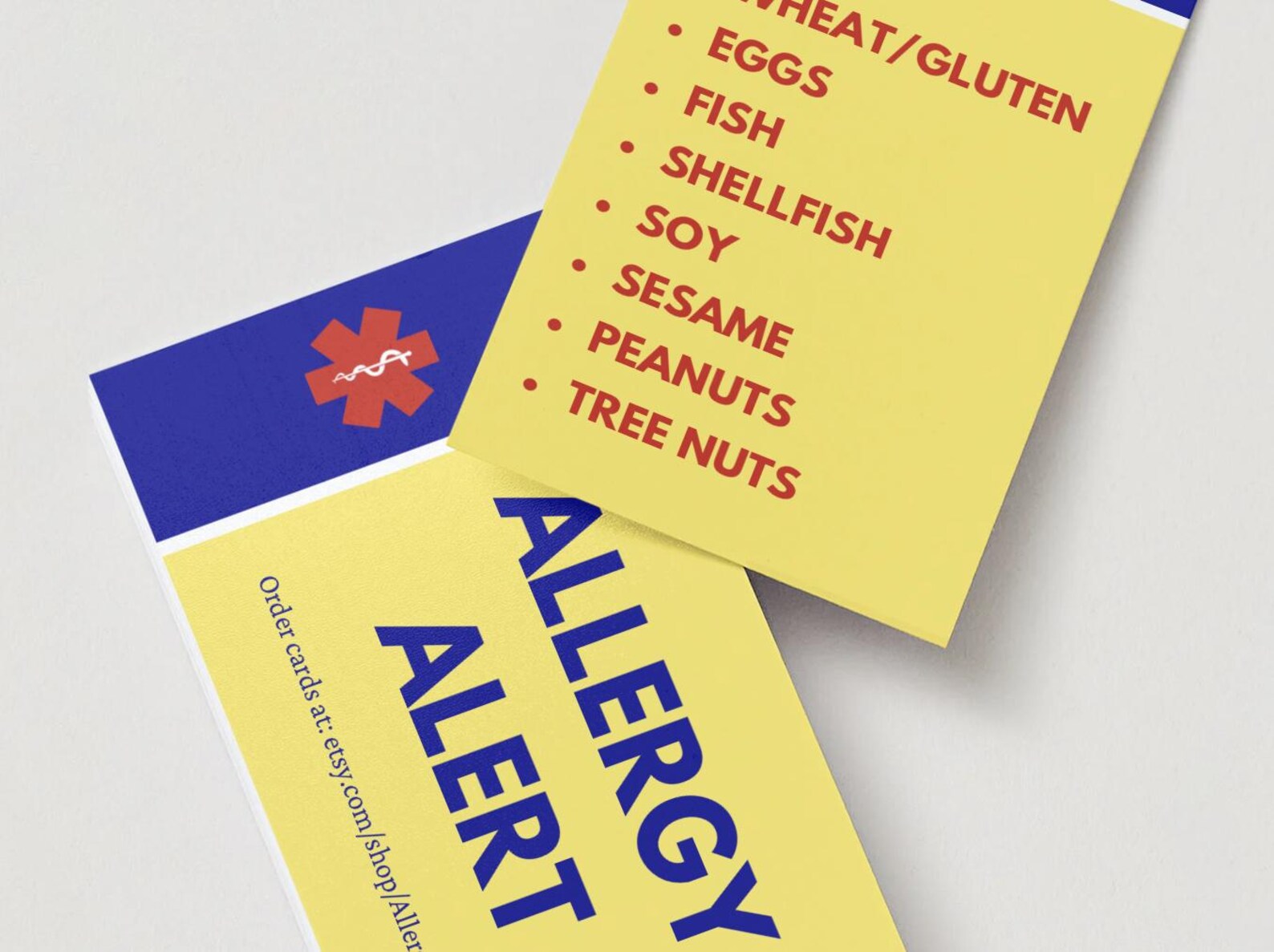 Allergy Alert Card Template | Editable Food Allergy Card W/ Top 9 ...