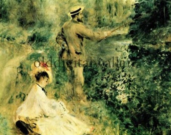 Edouard Manet 1862 "Fishing", (Digital Download) Instant Impressionism Art, The MPRESSIONISTS Wall Decor