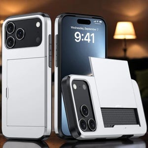 iPhone-hoesje Harde pc-portemonnee met kaartsleuf Beschermende telefoonhoes Everyday Carry