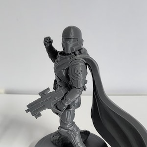 HD 2 Figurine 5.5" | Unpainted 3D Printed Miniature | Gamer Desk Decor Statue