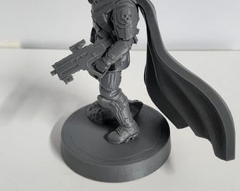 Helldivers 2 Figurine 5.5" | Unpainted 3D Printed Miniature | Gamer Desk Decor Statue