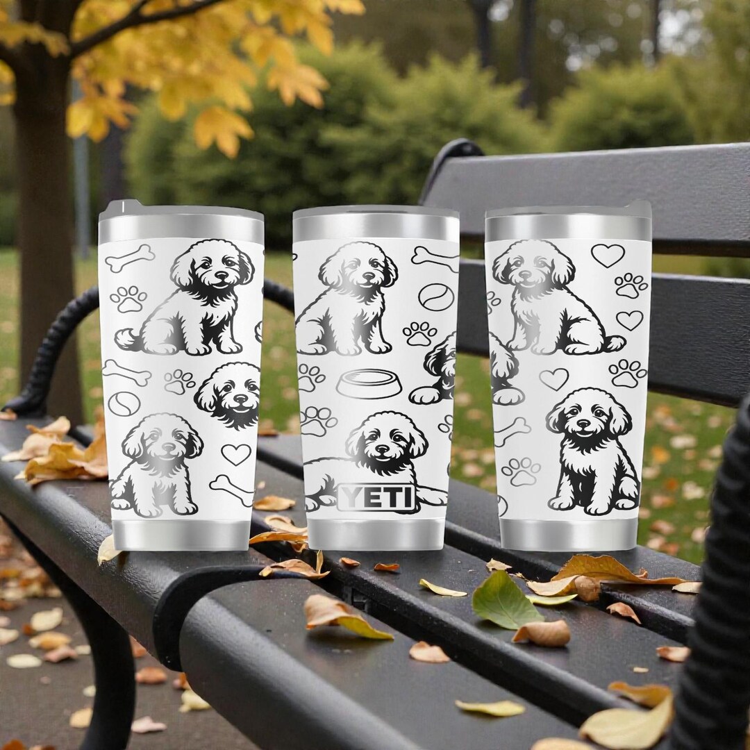 Cockapoo Engrave Engraved Cockapoo Dog Rambler Tumbler – Laser Engraved Stainless Steel ...