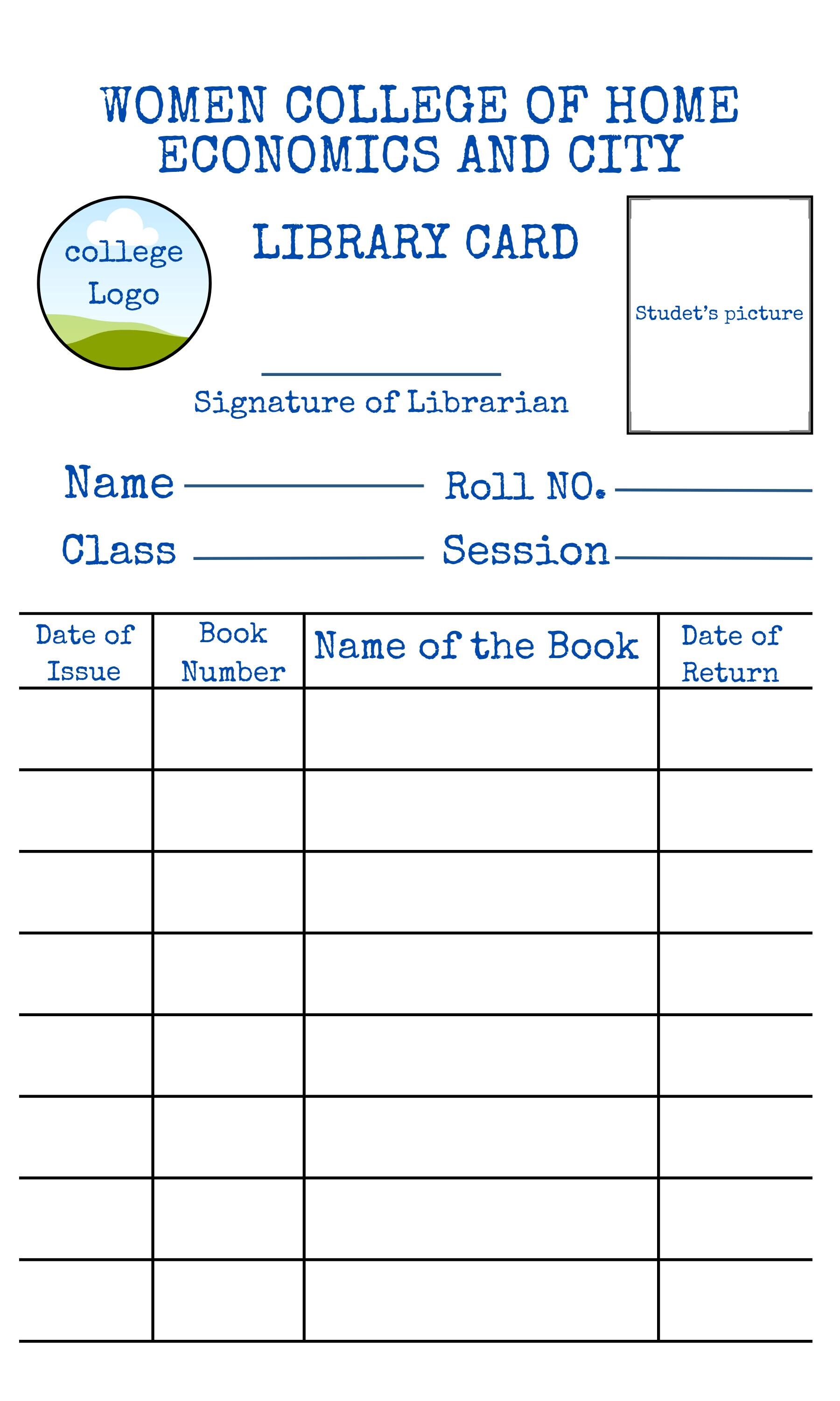 Library Book Check-in Cards Printable Templates 3 X 5, Library ...