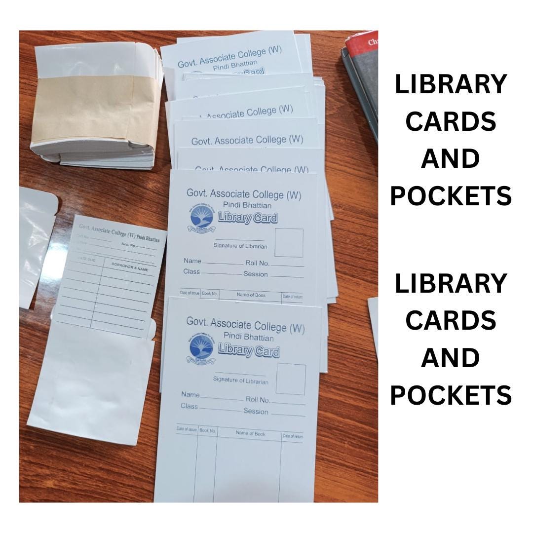Library Book Check-in Cards Printable Templates 3 X 5, Library ...