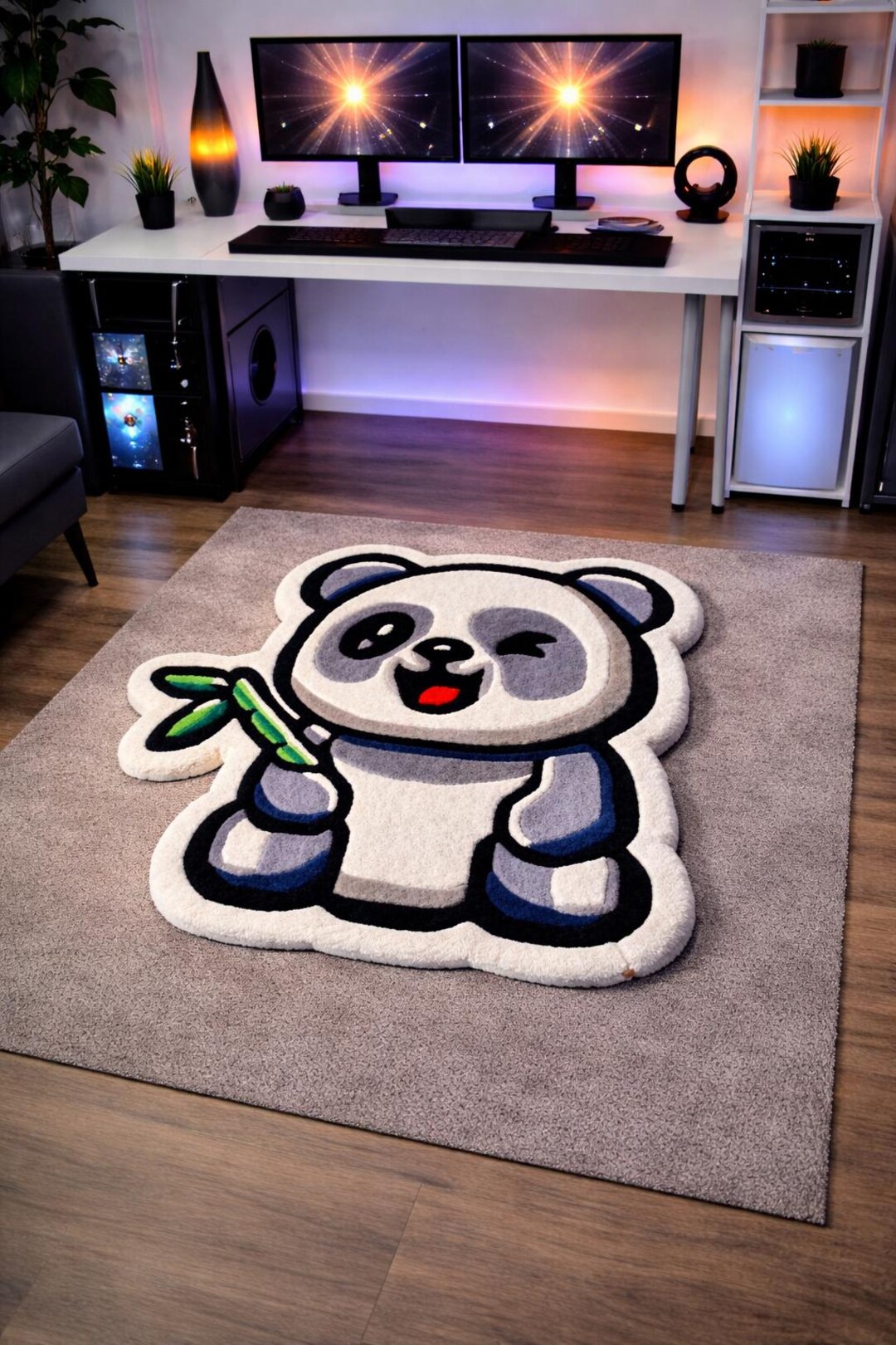 Panda Rug Tufting Hand Tufted Panda Rug: Cartoon Animal Decor - Etsy