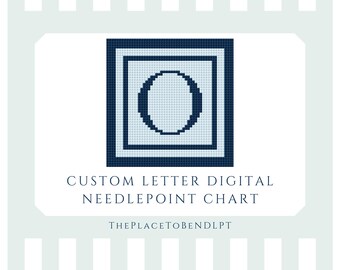 Letter O - digital needlepoint chart