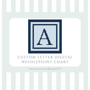 Letter A - digital needlepoint chart