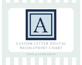 Letter A - digital needlepoint chart