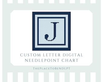 Letter J - digital needlepoint chart