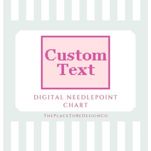 Custom Initial - trucker hat/bag/multipurpose patch - digital needlepoint chart
