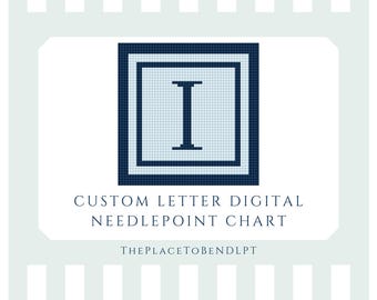 Letter I - digital needlepoint chart