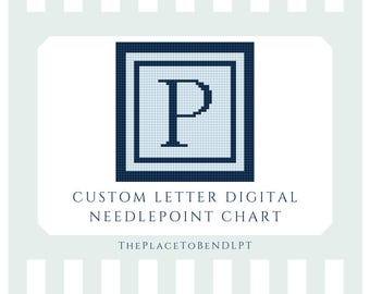 Letter P - digital needlepoint chart