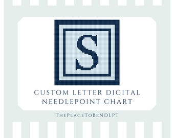 Letter S - digital needlepoint chart