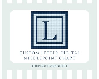 Letter L - digital needlepoint chart