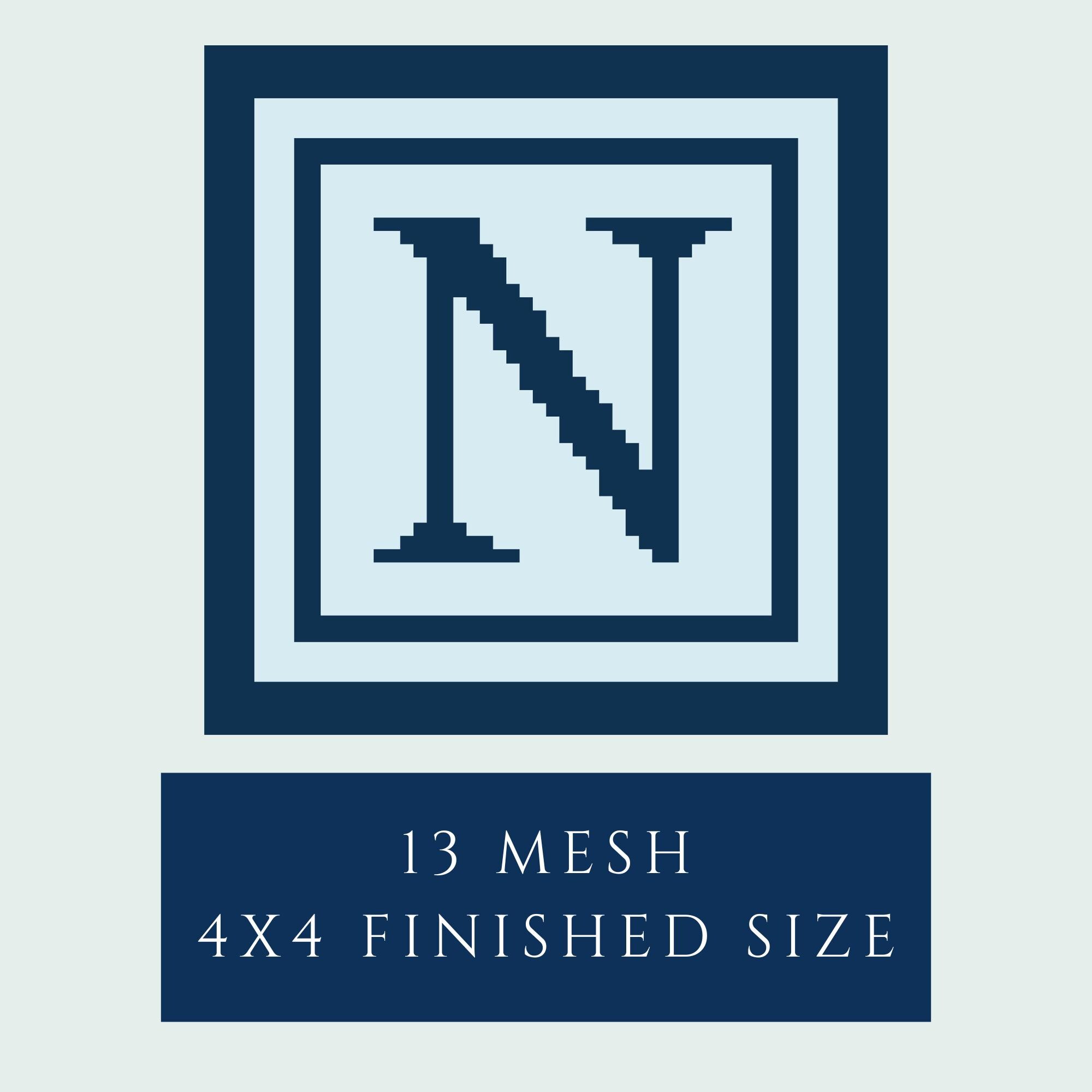 Graph Letter N Letter N - Digital Needlepoint Chart - Etsy