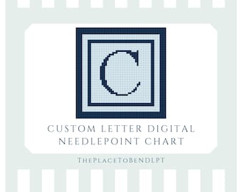 Letter C - digital needlepoint chart