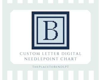 Letter B - digital needlepoint chart