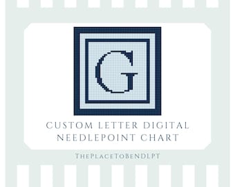 Letter G - digital needlepoint chart