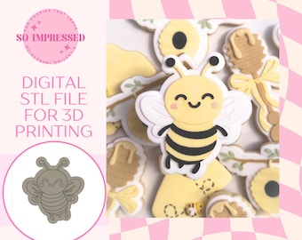 Bee Stamp and Cutter STL File (3D Printing Digital Download)