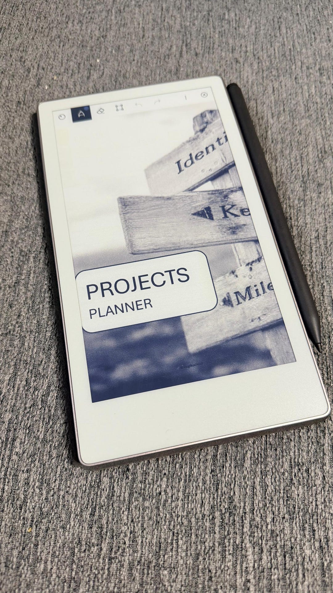 Remarkable Paper Pro Move | Project Planner Hyperlinked Template With ...