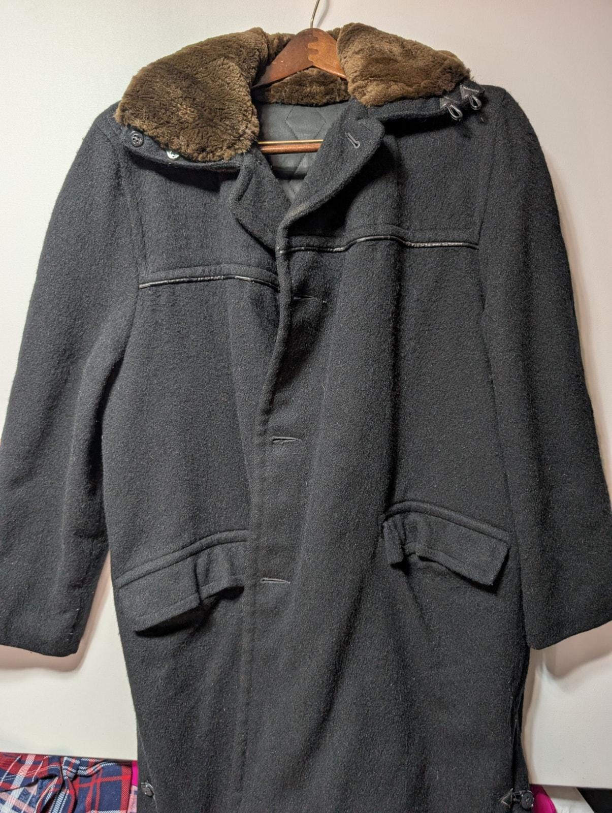Vintage Gray Wool Fur Coat - Etsy display picture 1
