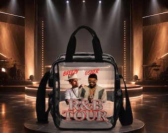 Sac à bandoulière transparent R&B Tour, sac à main en PVC approuvé par les stades, sac de fan Breezy Bowl XX