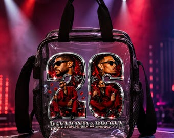 Sac bandoulière transparent pour tournées R&B, sac à main en PVC homologué pour les stades, sac pour supporter Breezy Bowl XX