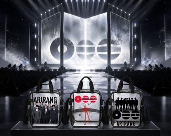 Sac de concert transparent ARIRANG personnalisé, sac à main à bandoulière approuvé pour les stades BTS (PVC imperméable)